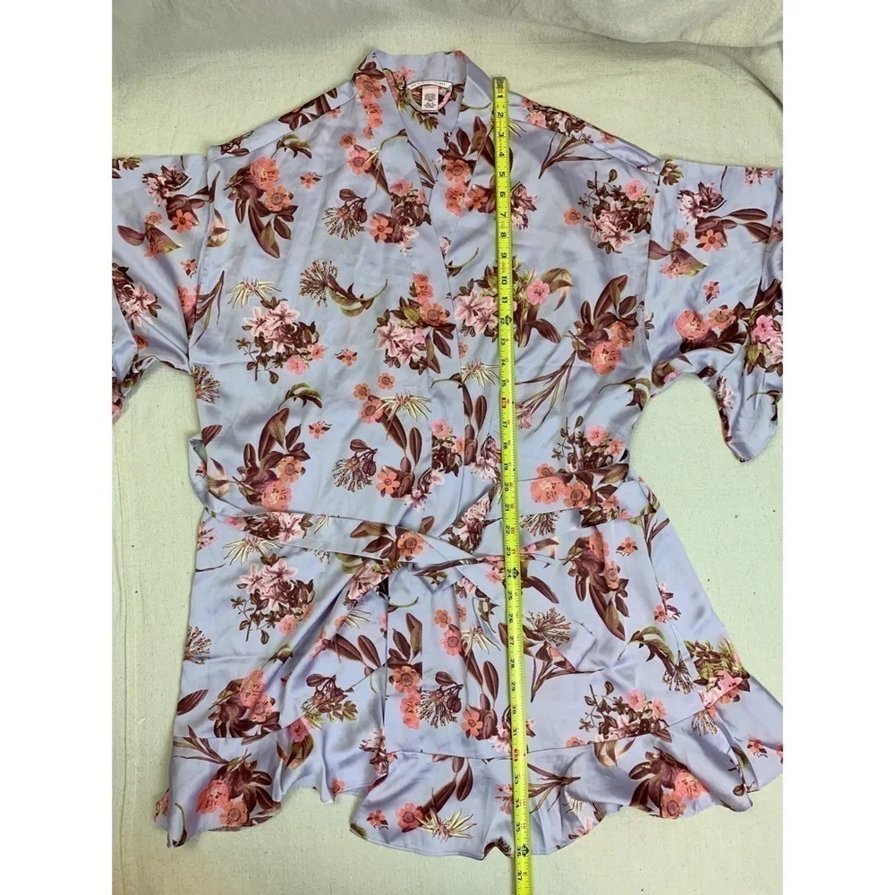 Victoria’s Secret Floral Ruffle Shortie Robe NWT